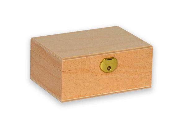 Holzkästchen mit Verschluss, 82 x 51 x 118 mm